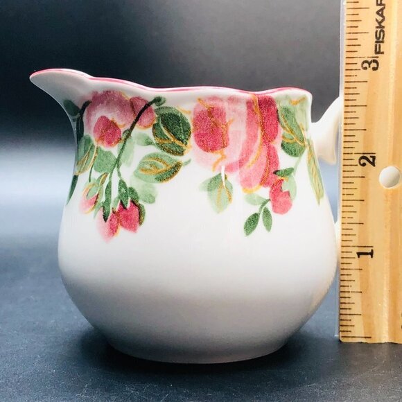 90s Nikko Tableware PRECIOUS Creamer Rose Bud Vintage Japan Floral Ironstone - Picture 10 of 10